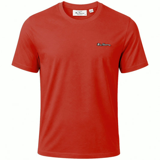 Ben Sherman Rubber Signature Badge T-Shirt Aged Red