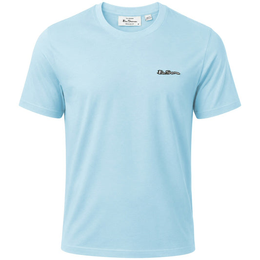 Ben Sherman Rubber Signature Badge T-Shirt Sky Blue