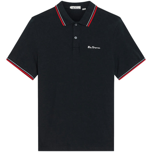 Ben Sherman Classic Signature Tipped Polo Shirt Black