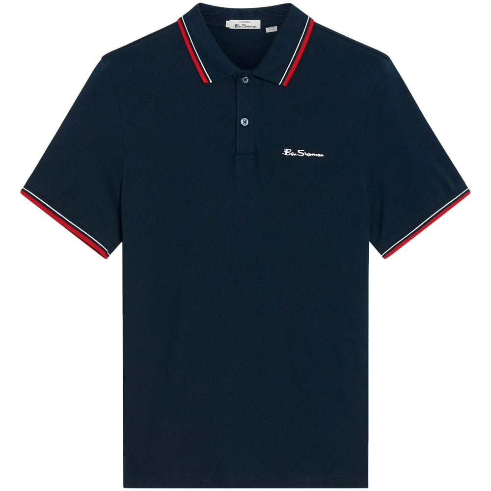 Ben Sherman Classic Signature Tipped Polo Shirt Navy