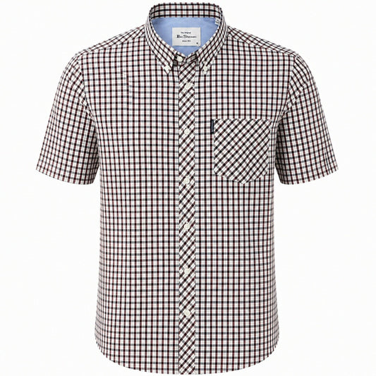 Ben Sherman Short Sleeve House Check Shirt Red / Navy