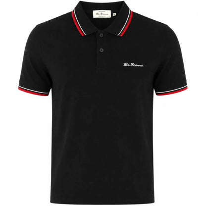 Ben Sherman Classic Signature Tipped Polo Shirt Black
