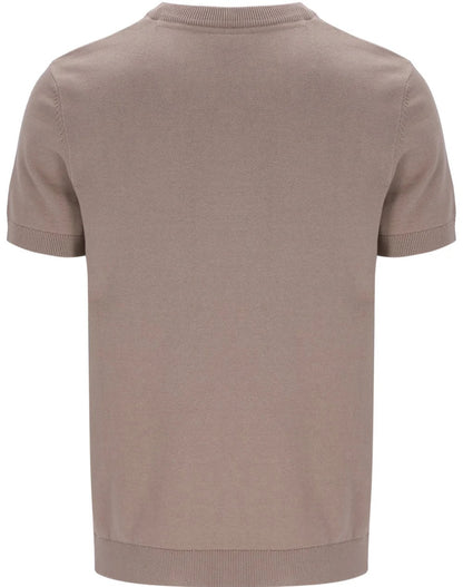 Fila Gold Collection Square Knit Crew Neck Top Taupe