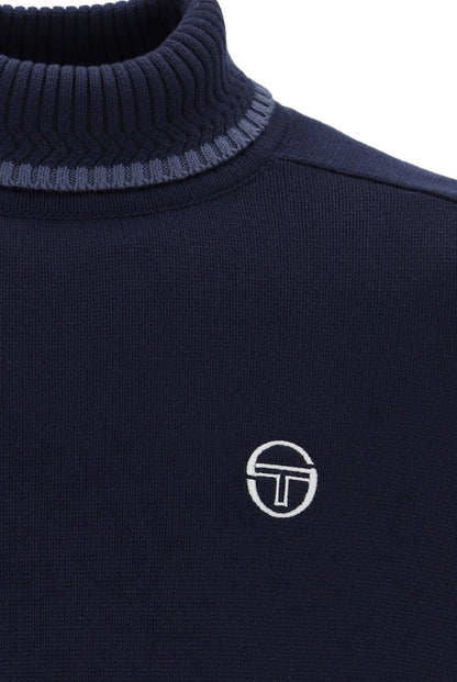 Sergio Tacchini Caruso Roll Neck Ski Jumper Navy Blue