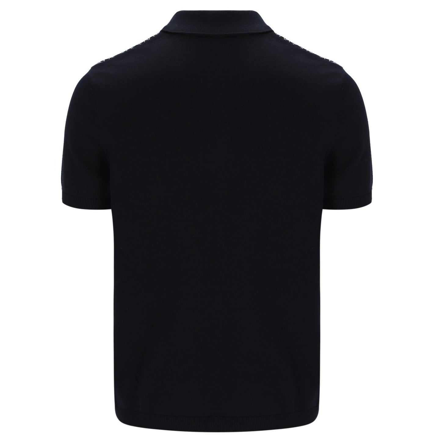 Fila Gold Collection Jacquard Knit Zip Polo Black