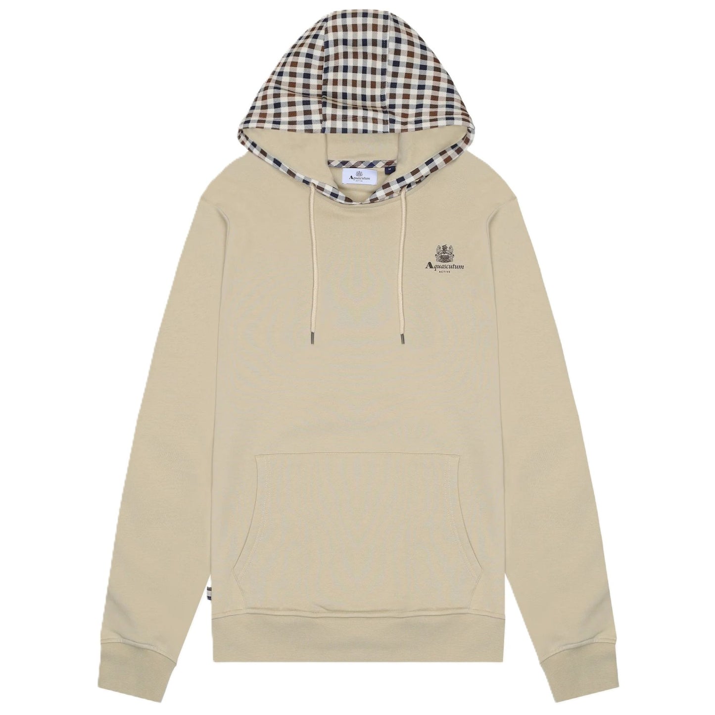 Aquascutum Active Club Check FZ Hoodie Beige