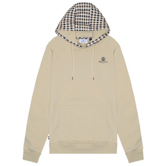 Aquascutum Active Club Check FZ Hoodie Beige