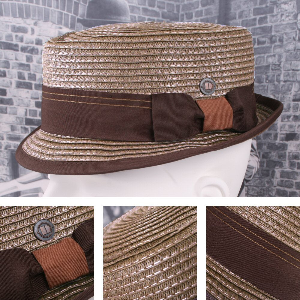 Dasmarca Retro Rude Boy Rico Trilby / Pork Pie Hat Coffee