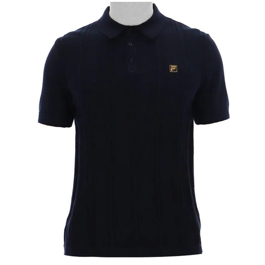 Fila Gold Collection Cable Knit Polo Black