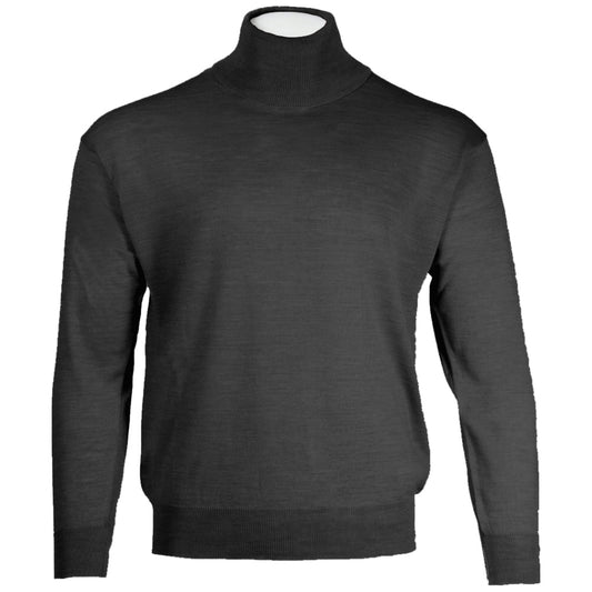 Franco Ponti Made in Italy Merino Wool ROLLNECK Jumper Charcoal