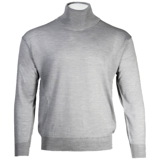 Franco Ponti Made in Italy Merino Wool ROLLNECK Jumper Silver