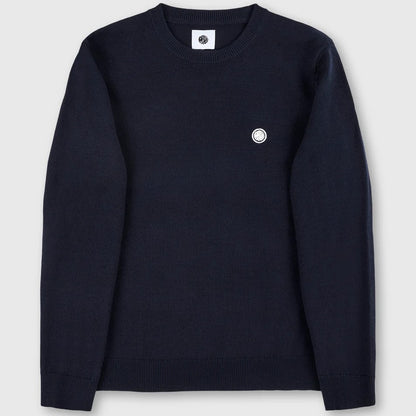 Pretty Green Merino Blend Crew Neck Navy