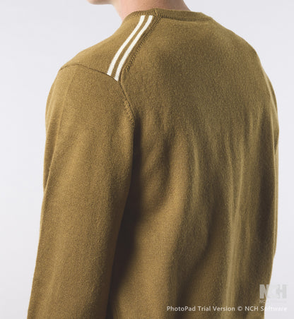 Pretty Green Merino Blend Crew Neck Tan