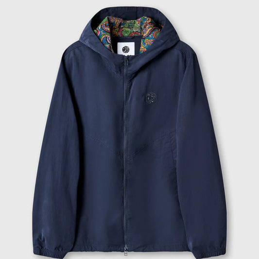 Pretty Green Paisley Lined Hood Jacket Navy