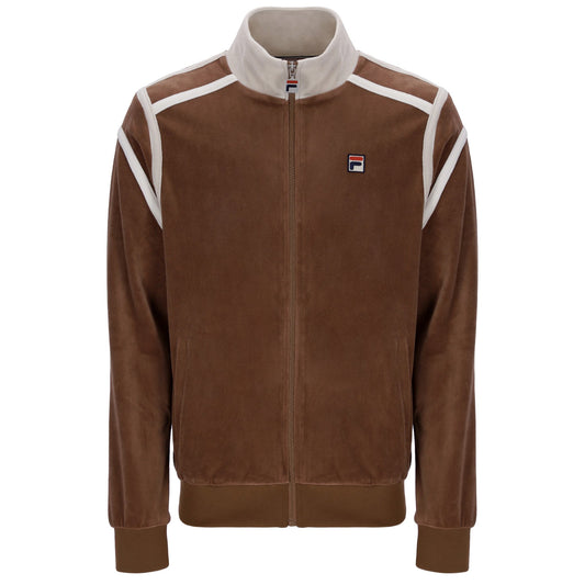 Fila Gabriele Velour Stripe Track Top Brown