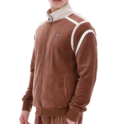 Fila Gabriele Velour Stripe Track Top Brown