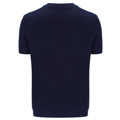 Fila Classic Waffle Knit Stripe Crew Neck Top Navy
