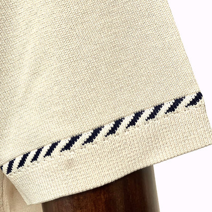 Gabicci Vintage Archive Routledge Fine Gauge Diagonal Tip Polo Stone