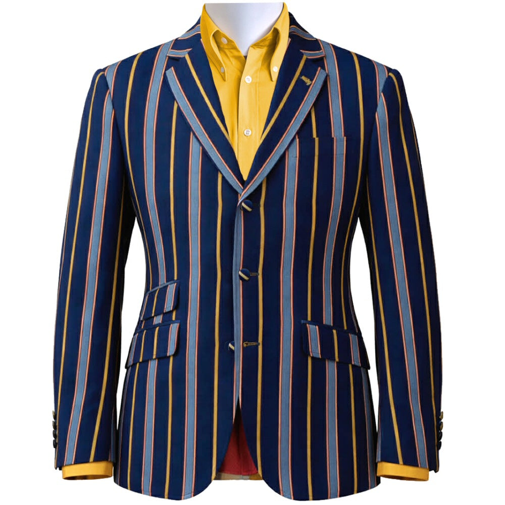 Gabicci Vintage Limited Edition 3 Button Stripe Boating Blazer Navy