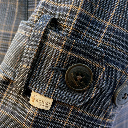 Gabicci Vintage Overcheck Fly Fronted Raincoat Charcoal