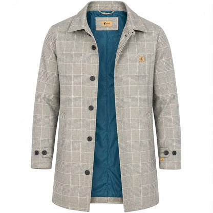 Gabicci Vintage Glen Plaid Check Fly Fronted Raincoat Mint