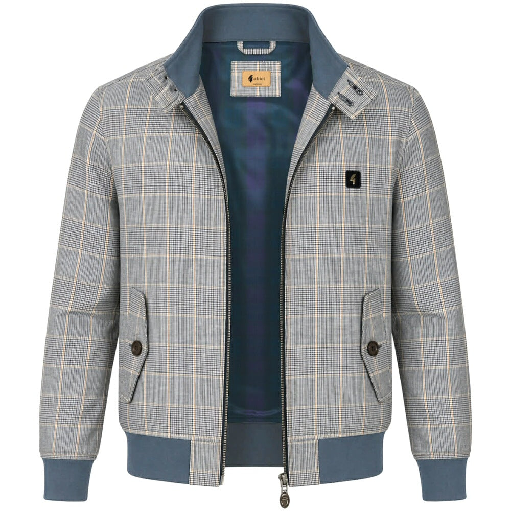 Gabicci Vintage Glen Plaid Check Harrington Jacket