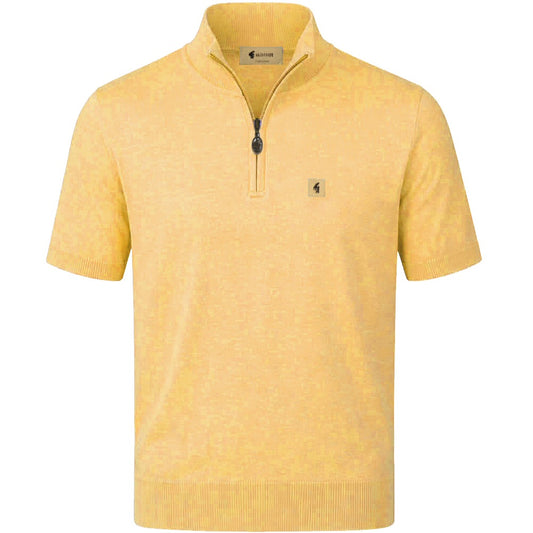 Gabicci Vintage Lasso Fine Gauge Zip Neck Lemon