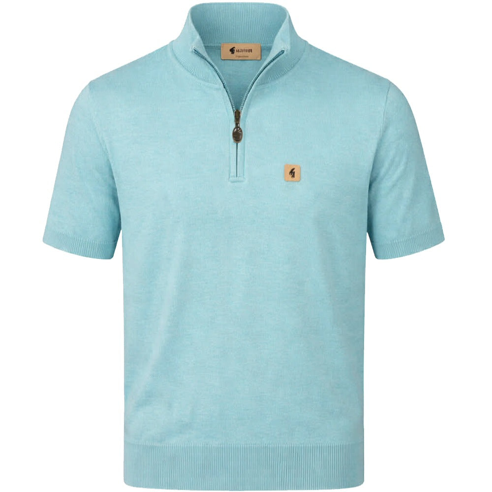 Gabicci Vintage Lasso Fine Gauge Zip Neck Mint