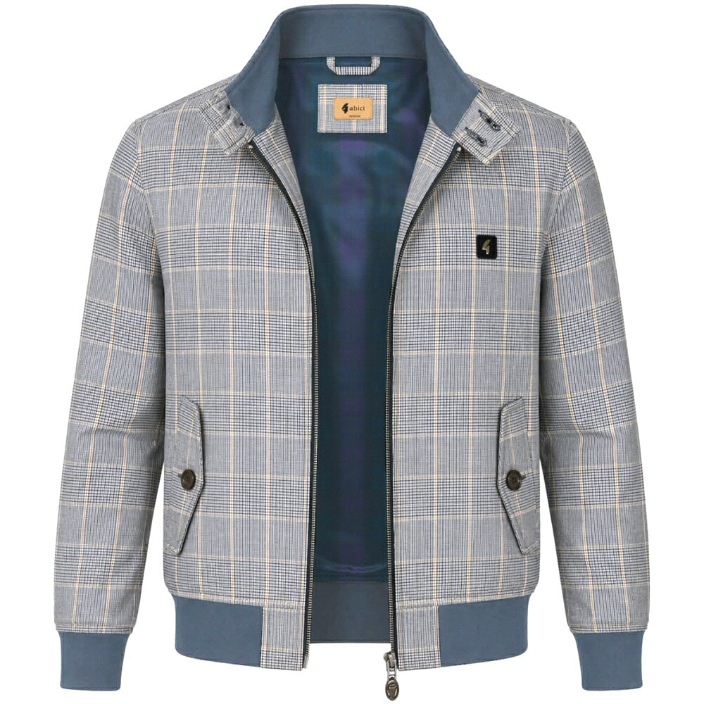 Gabicci Vintage Glen Plaid Check Harrington Jacket
