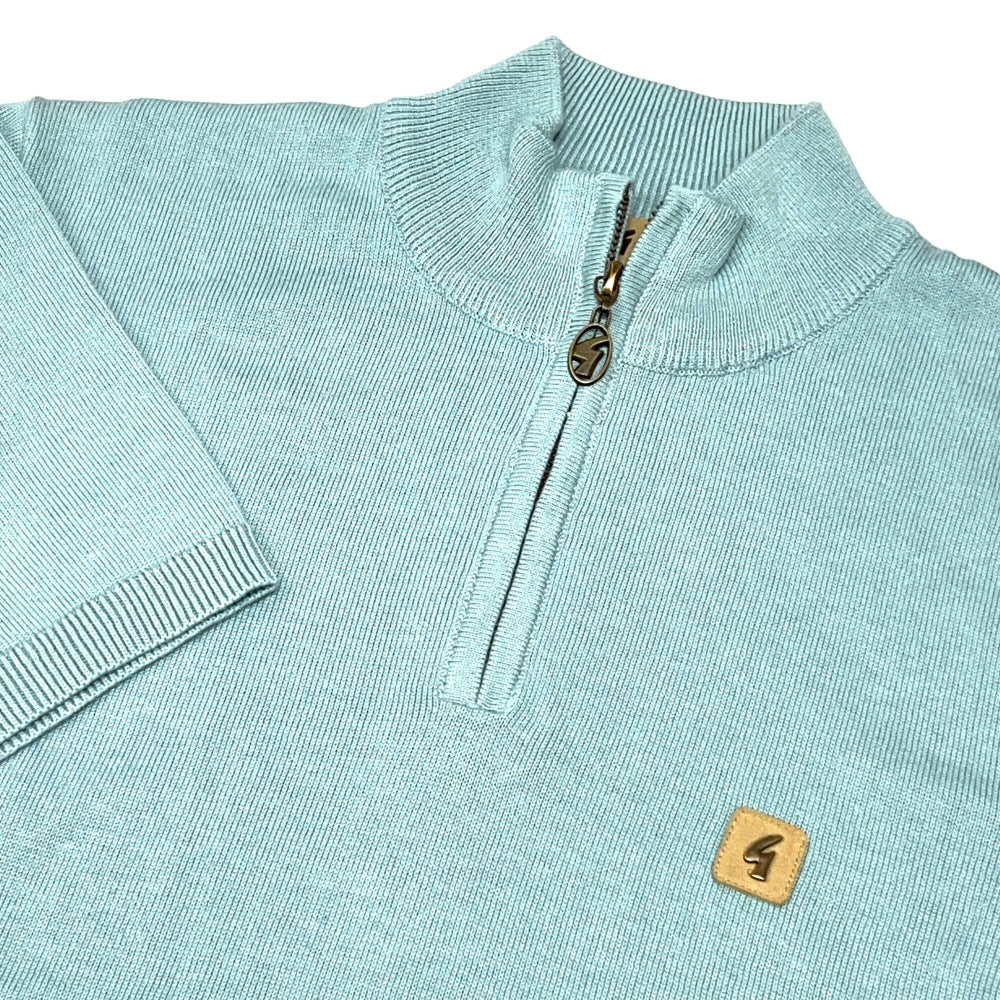Gabicci Vintage Lasso Fine Gauge Zip Neck Mint