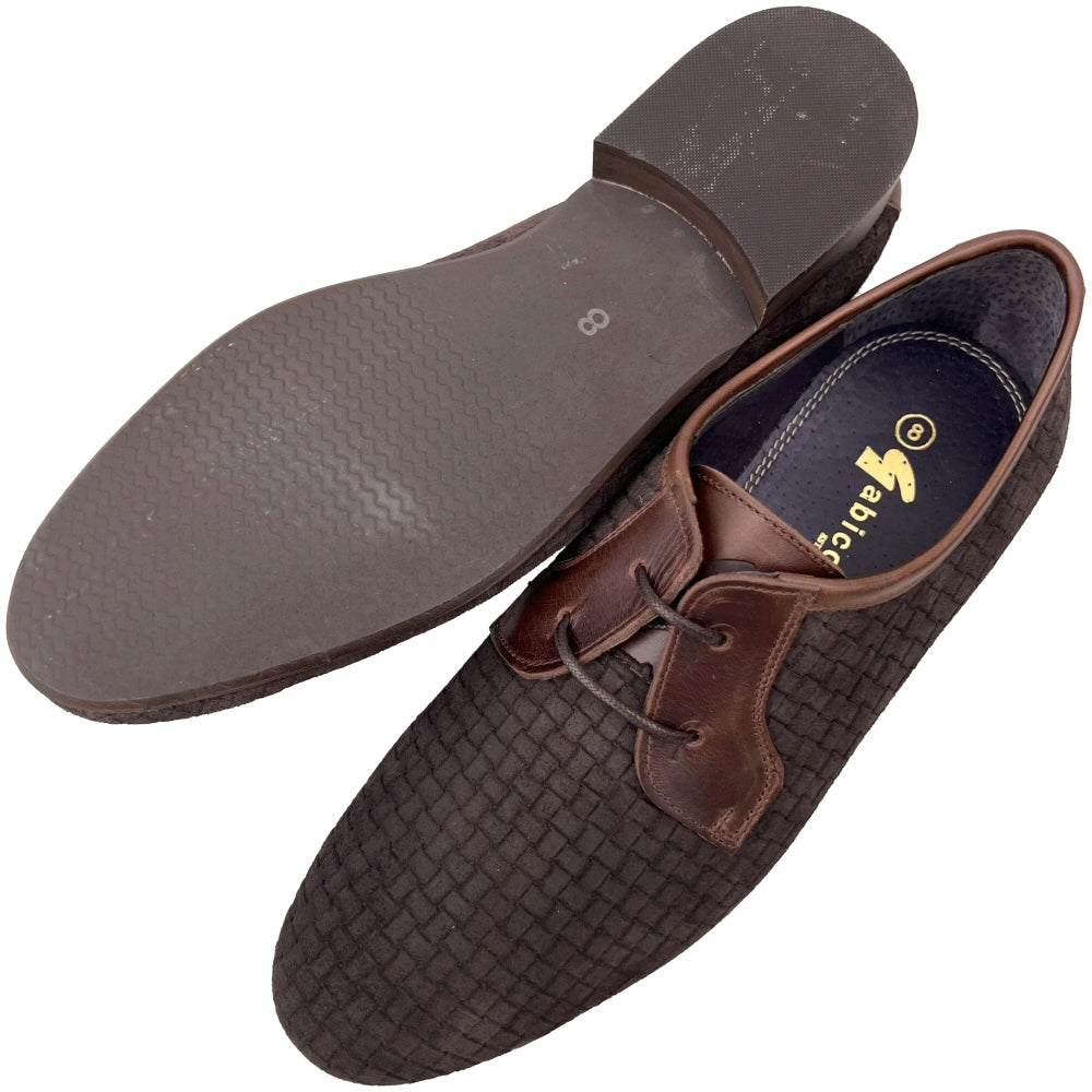Exclusive Gabicci x Adaptor Basketweave Suede Shoes Brown