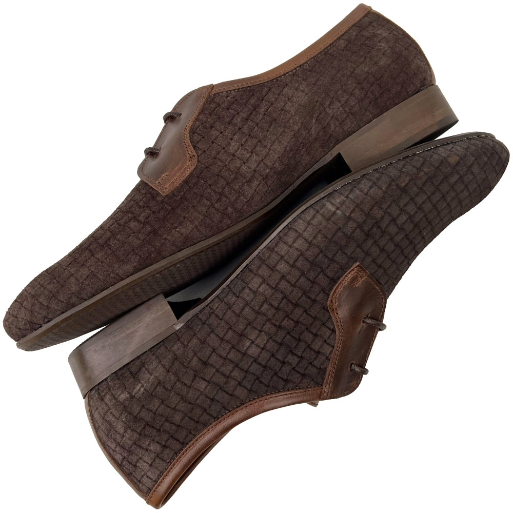 Exclusive Gabicci x Adaptor Basketweave Suede Shoes Brown