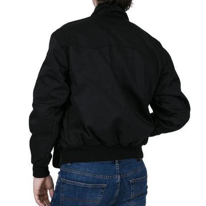 Relco Classic Red Tartan Lined Harrington Black