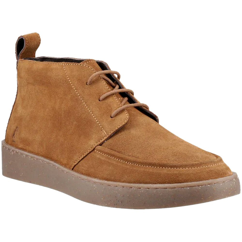 Hush Puppies Rory Retro 3 Hole Wedge Sole Suede Para Boots Tan