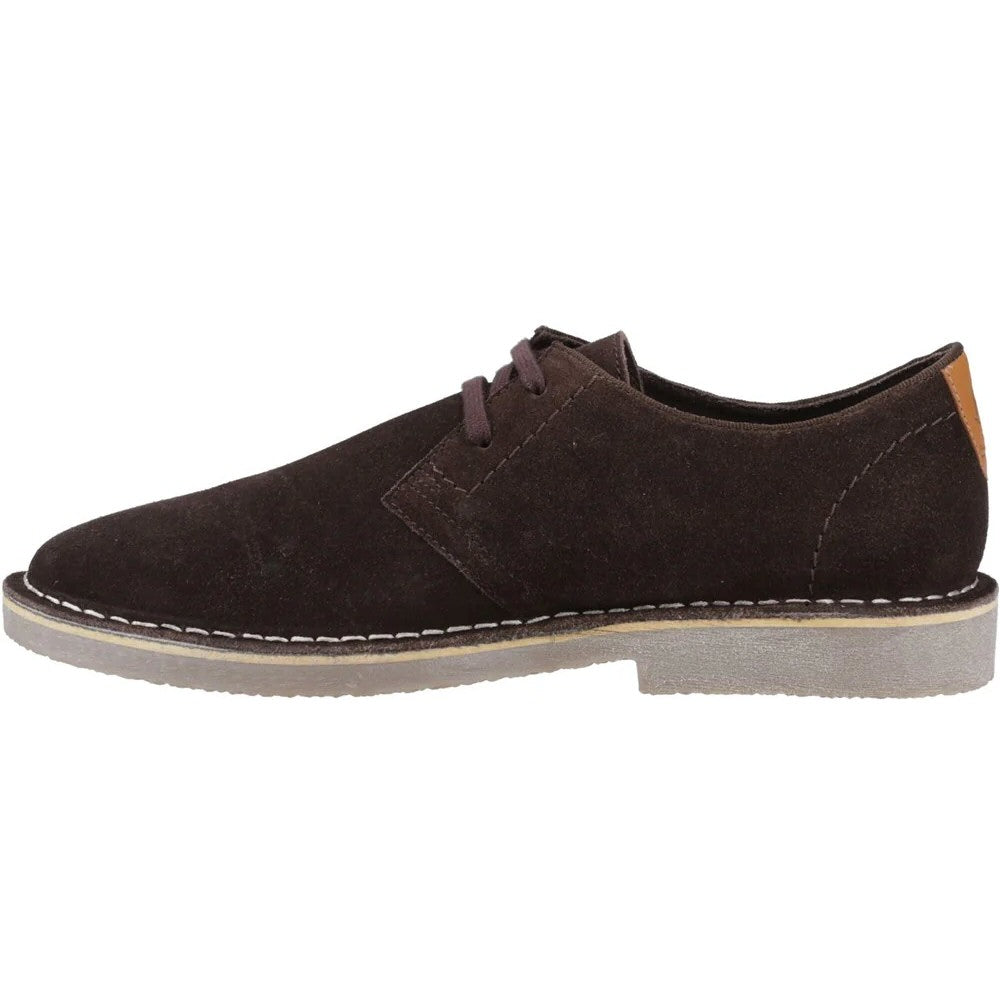 Hush Puppies Scout Classic 2 Hole Suede Desert Shoes Choc