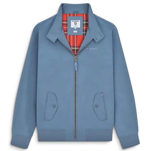 Lambretta Shower Resistant Harrington Jacket Mid Blue