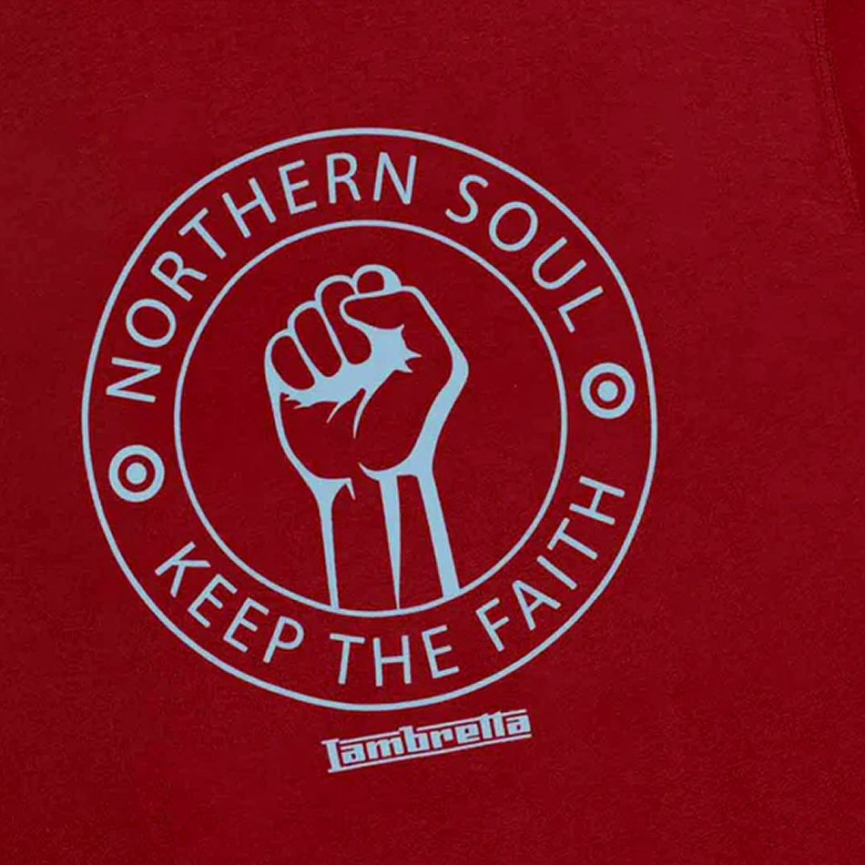 Lambretta Keep the Faith Northern Soul Tee Wine