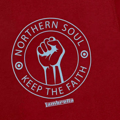 Lambretta Keep the Faith Northern Soul Tee Wine