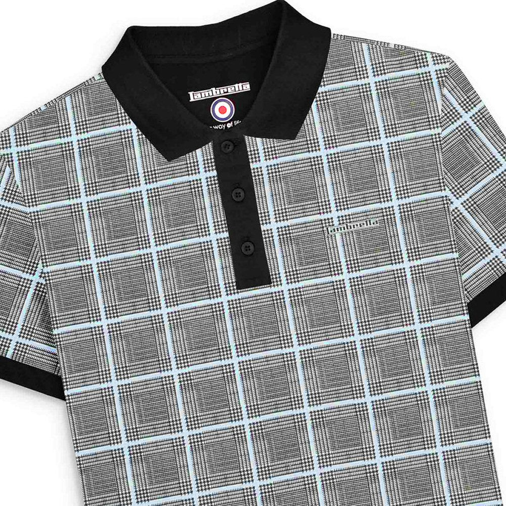 Lambretta Prince Of Wales Check Polo Shirt