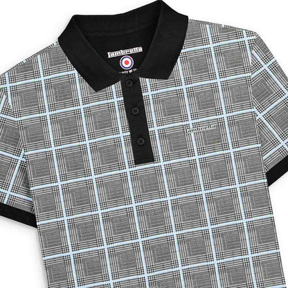 Lambretta Prince Of Wales Check Polo Shirt