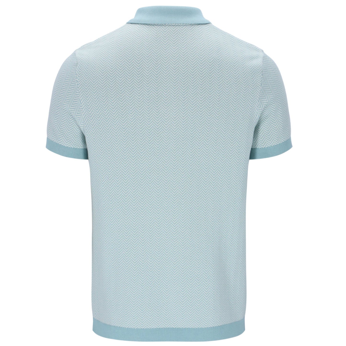 Fila Gold Collection Herringbone Knit Polo Duck Egg