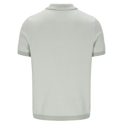 Fila Gold Collection Herringbone Knit Polo Sea Foam