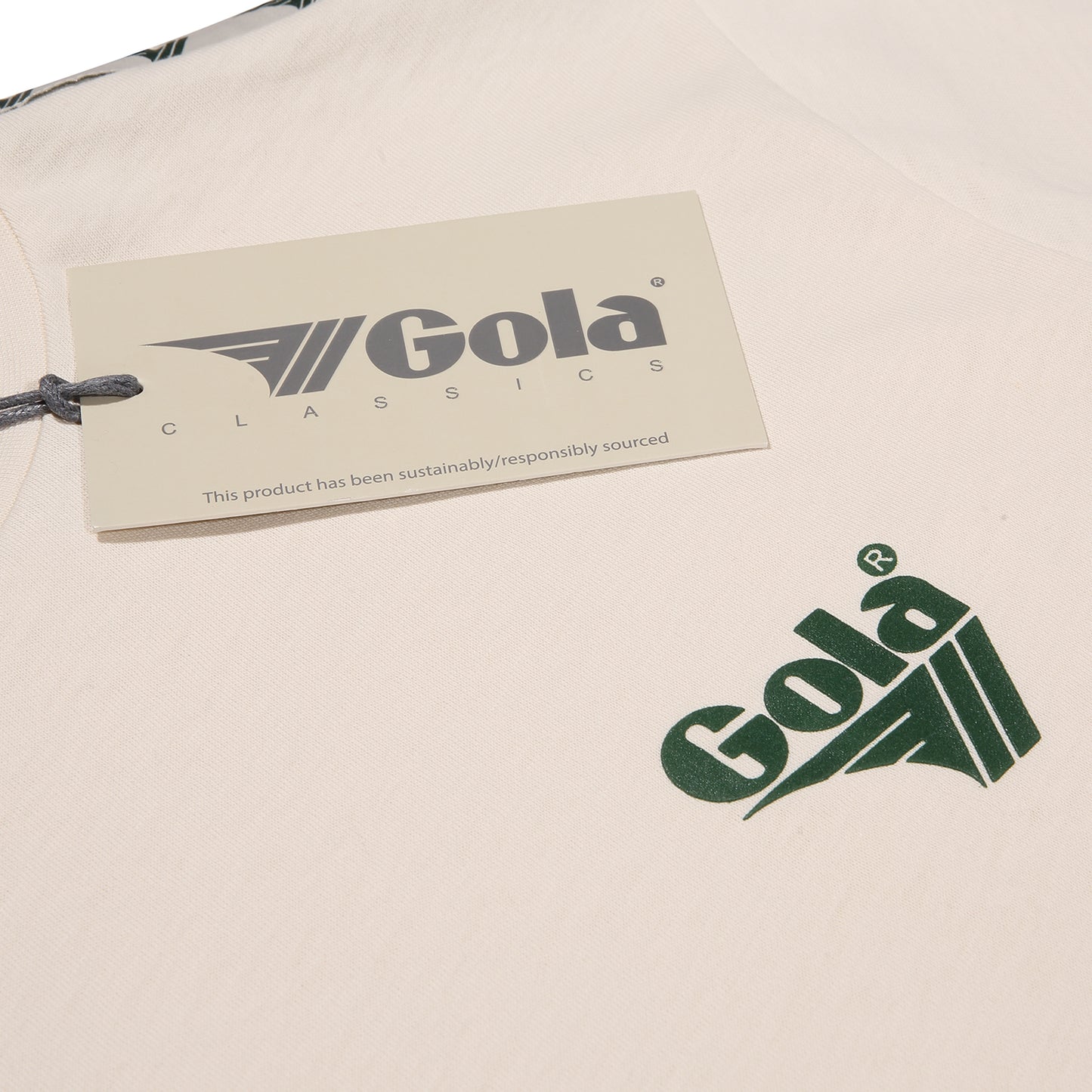 Gola Classic Taped Shoulder Logo T Shirt Ecru