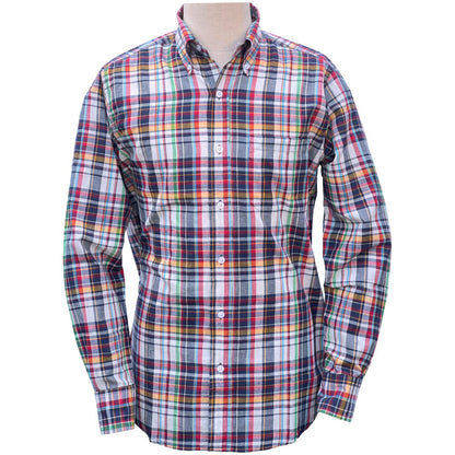 Authentic Classic Madras Check Button Down Shirt Multi Colour