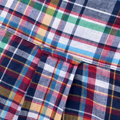 Authentic Classic Madras Check Button Down Shirt Multi Colour