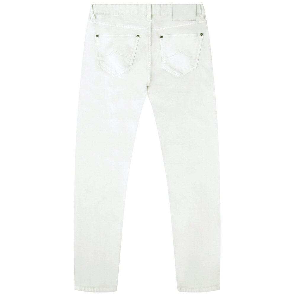Mish Mash Mens Tapered Leg Jeans Off White