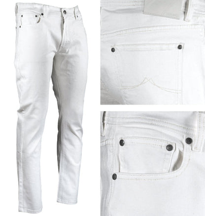 Mish Mash Mens Tapered Leg Jeans Off White OLD