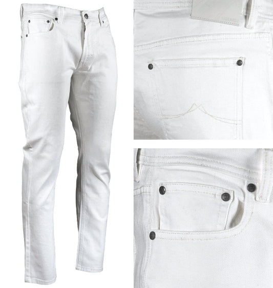 Mish Mash Mens Tapered Leg Jeans Off White OLD