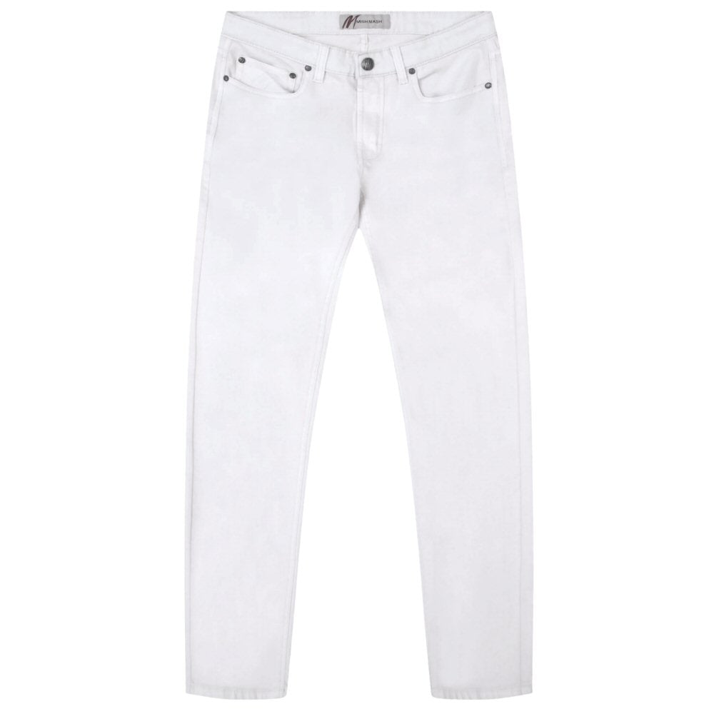 Mish Mash Mens Tapered Leg Jeans Off White OLD