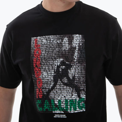 Peaceful Hooligan The Clash London Calling T Shirt Black